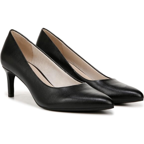 LifeStride Womens Black Polyurethane (PU) Alexis Closed Pointed Toe Pumps Heels - Picture 7 of 9